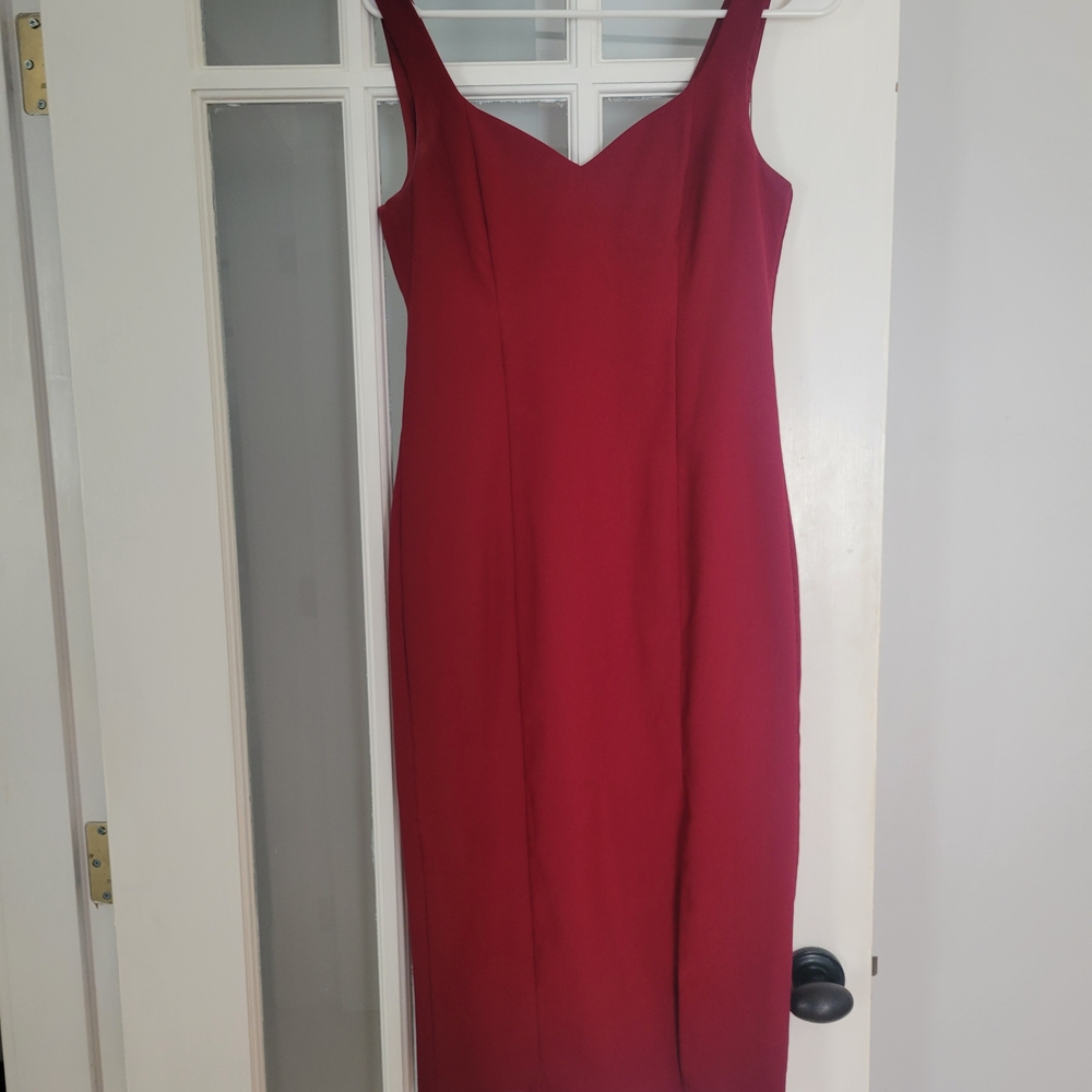 Lulu's Red Midi Dress